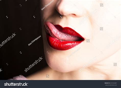 Sexy Lips Beauty Red Lip Makeup Foto De Stock Editar Ahora