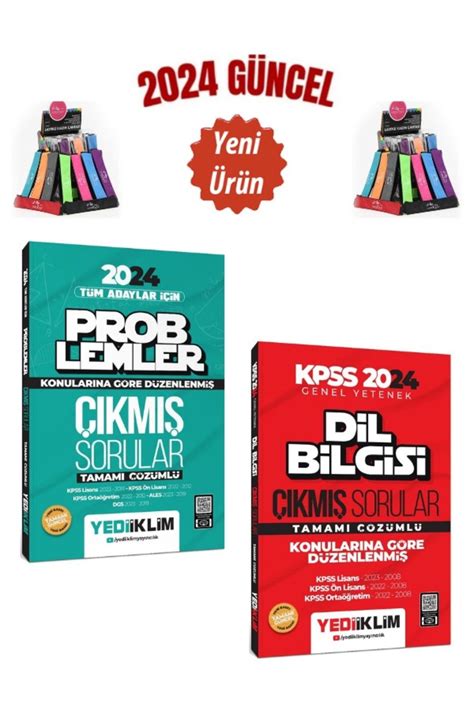 Yediiklim Yayınları 2024 Kpss Dilbilgisi Çıkmış Sorular 2024 Tüm