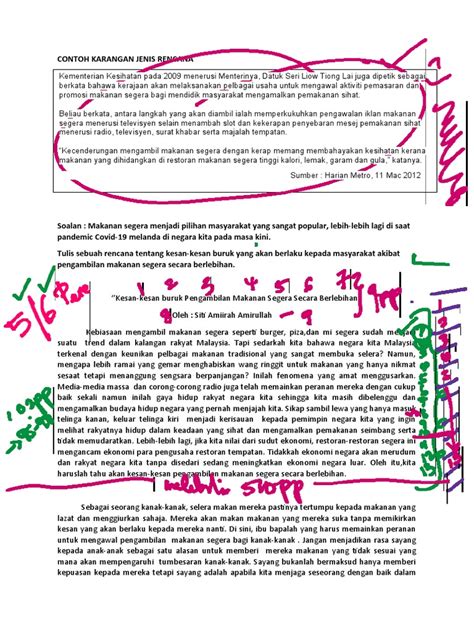 4 K Contoh Karangan Jenis Rencana Pdf