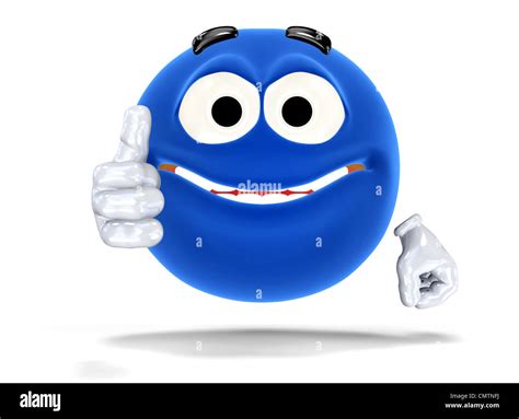 Happy Smiley Face Emoticon Showing Ok Sign On White Stock Photo Alamy