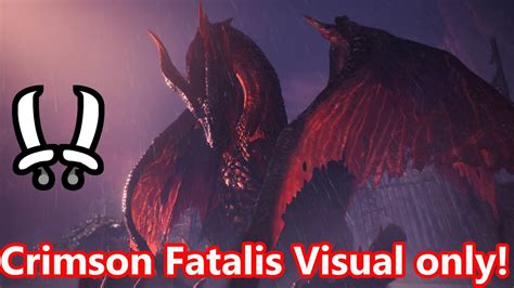 Crimson Fatalis Visual Only Mhwiceborne Dual Blades Youtube