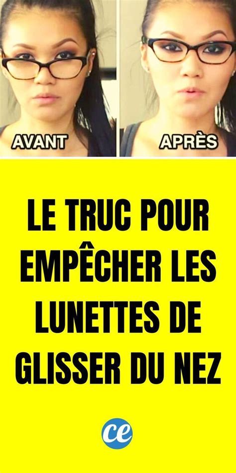 Enfin Une Astuce Pour Empêcher Vos Lunettes De Glisser Tout Le Temps