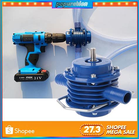 Heavy Duty Self Priming Hand Electric Drill Water Pump Home Garden