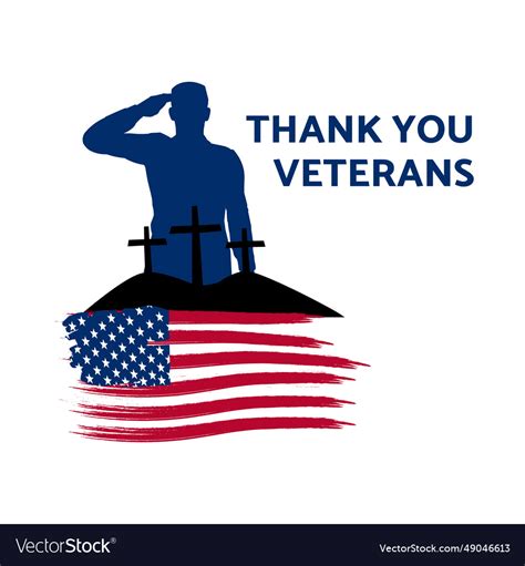 Thank you veterans Royalty Free Vector Image - VectorStock