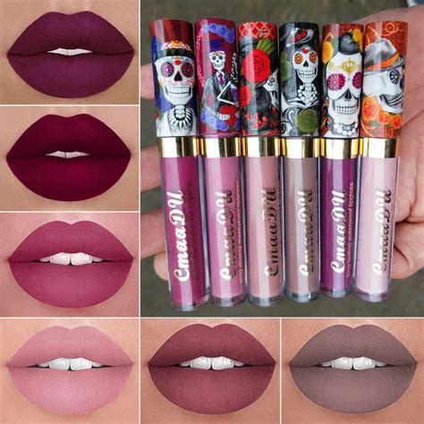 Cmaadu 6 Colors Matte Nude Lipgloss Makeup Velvet Red Waterproof Long Lasting Sexy Style