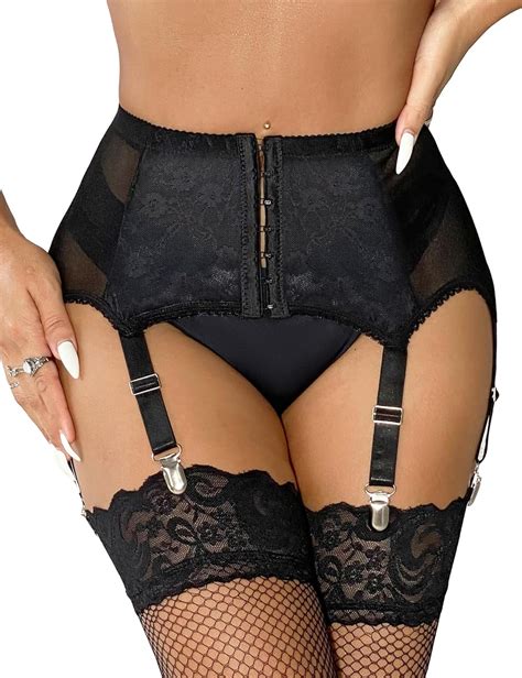 ohmydear Damen Sexy Strapsgürtel Hohe Taille Strumpfgürtel Strapse