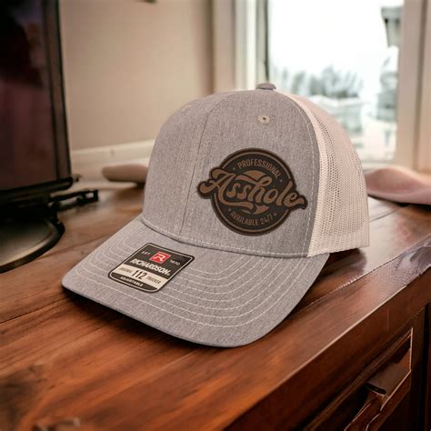 Professional Asshole Hat Richardson 112 Leatherette Patch Trucker