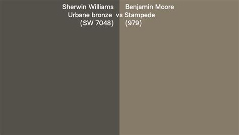 Sherwin Williams Urbane Bronze Sw 7048 Vs Benjamin Moore Stampede