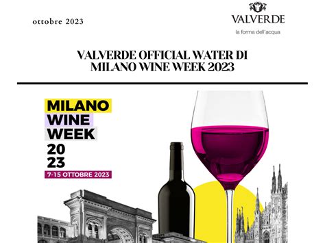 Valverde Official Water Di Milano Wine Week Refresco