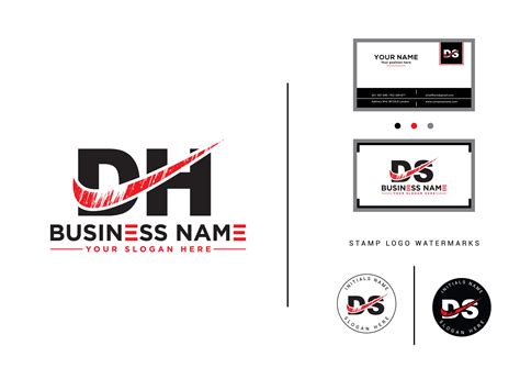 Minimalist Dh Brush Logo, Modern DH Luxury Logo Letter Vector 32158595 ...
