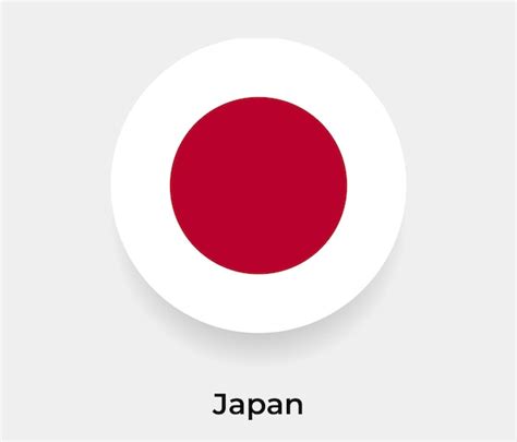 Premium Vector Japan Flag Bubble Circle Round Shape Icon Vector