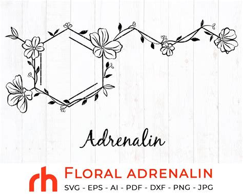 Floral Adrenalin Svg Flower Adrenalin Svg Molecular Etsy