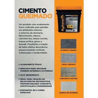 Efeito Cimento Queimado Revestimento 5kg Cores Hydronorth Shopee Brasil