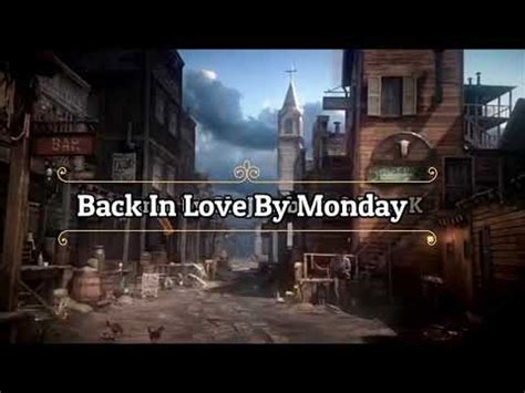 Back In Love By Monday Alabamas Karlsruhe