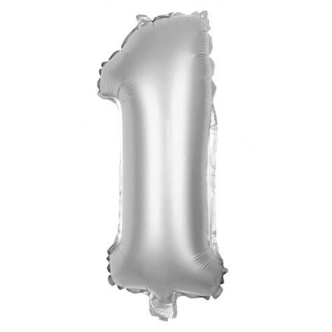 Ballon Mylar Chiffre 1 Argent 1m Decoration De Salle Pas Cher Badaboum