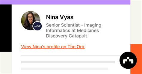 Nina Vyas Senior Scientist Imaging Informatics At Medicines