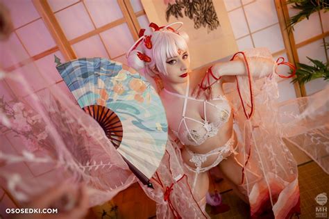 Mikomi Hokina Shiranui Onmyoji Naked Cosplay Asian 36 Photos