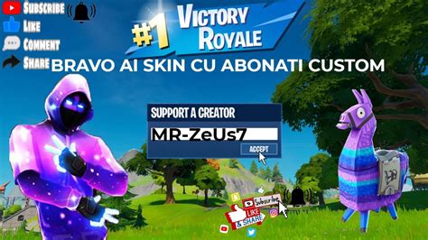 Live Fortnite Romania Bravo Ai Skin Custom Cu Abonati Mr Zeus Pe