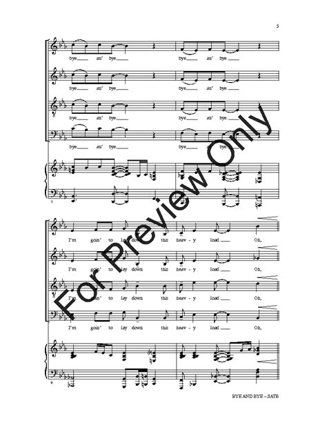 Bye And Bye Satb Arr Rollo Dilworth J W Pepper Sheet Music