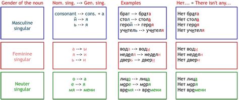 Russian Noun Declension Guide Duolingo