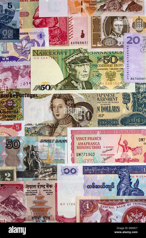 Foreign Currency Notes With Names