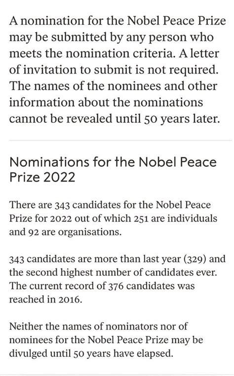 Rishi Bagree On Twitter The TRUTH About NOBEL Price Nomination A