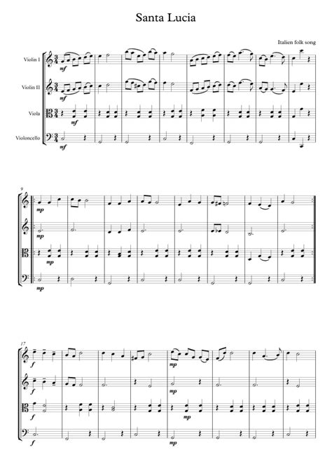 Santa Lucia Arr V H By Italien Folk Song Sheet Music For String