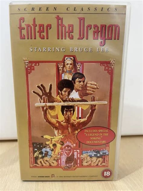 Bruce Lee Enter The Dragon On Vhs Video Cassette Tape