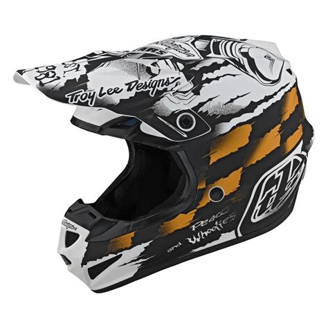 Troy Lee Designs Mx Helmet Se Polyacrylite Mips Strike White Black