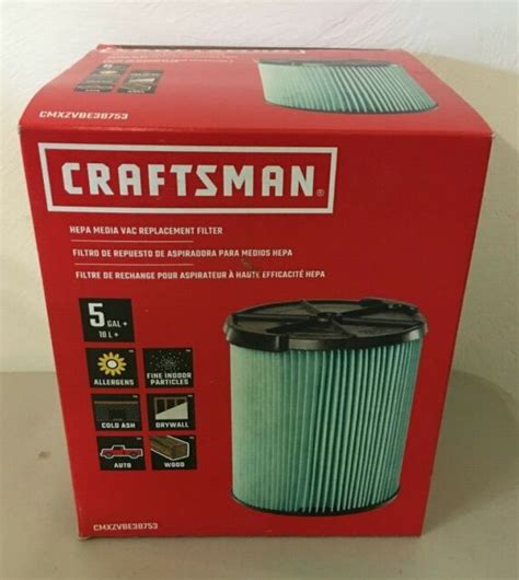 Craftsman Hepa Filter 11 Pack 5 Gal Allergens Ash Drywall Wood Shop Vac Ebay