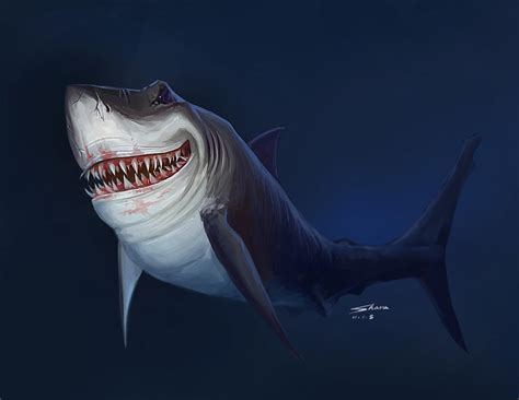 Ferocious sharks by Sharapix on DeviantArt