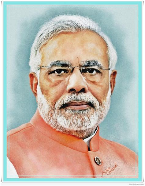 Oil Painting Of Narendra Modi