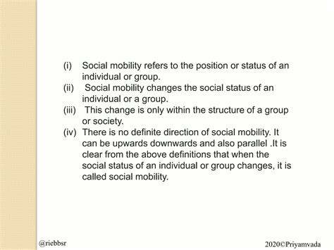 Social Mobility Concepts And Types Ppt