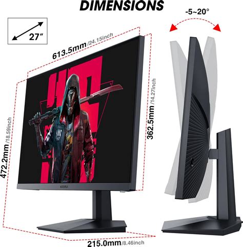 GN06 KOORUI 27 Inch FHD Gaming Monitor 165 Hz Koorui