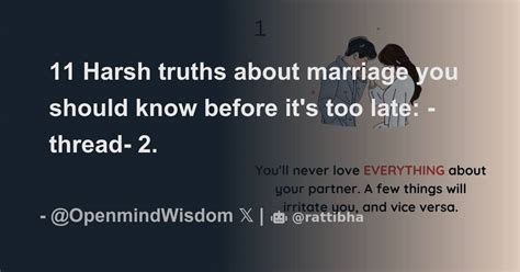 11 Harsh Truths About Marriage You Should Know Before It S Too Late Thread Thread From Book