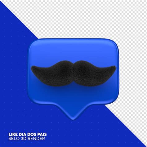 Premium Psd Like Mustache Father S Day D Render For Composition