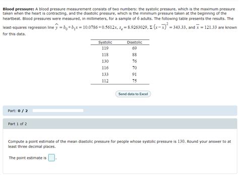 Solved Blood Pressure A Blood Pressure Measurement Consists Chegg