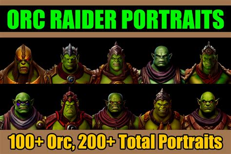 Orc Raider Rpg Character Portraits Icon Pack D Icons Unity Asset Store