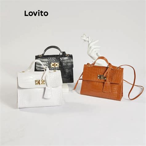 Lovito Casual Simples Bolsa Sacola De Ombro Feminina Estampa De