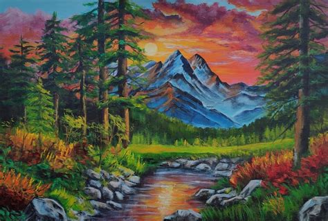 Landscape Ii Acrylic And Oil Painting On Canvas Size 40x60cm R