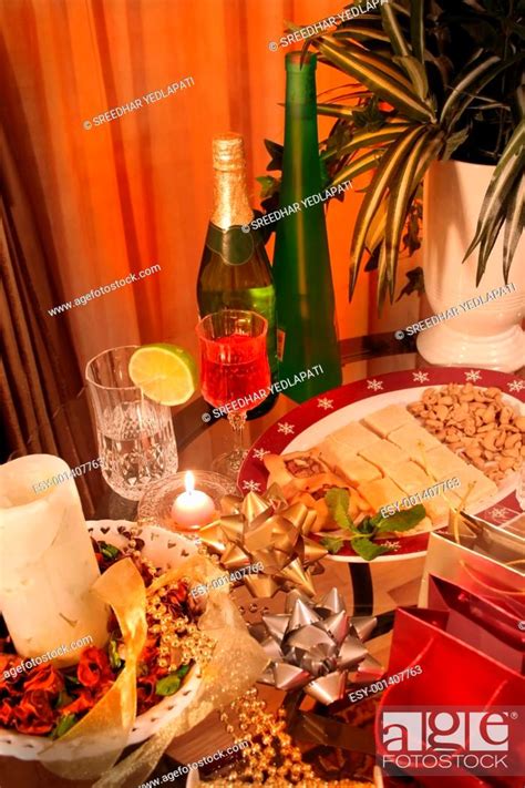 Christmas And New Year Dinner Stock Photo Picture And Low Budget