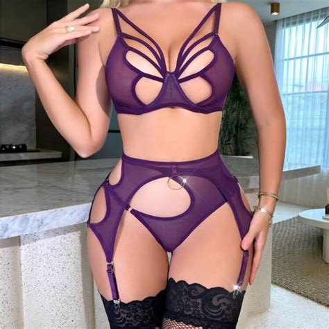 Rebellious Rose Intimates Sleepwear Womens Sexy Sheer Mesh Lingerie Set Poshmark