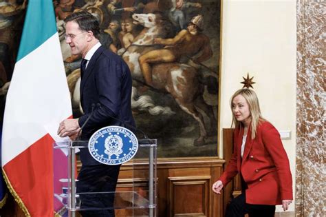 Giorgia Meloni E Mark Rutte A Palazzo Chigi Dago Fotogallery