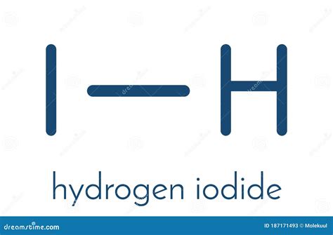 HI Hydrogen Iodide Molecule Cartoon Vector | CartoonDealer.com #64955183