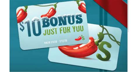 Buy A $50 Chili's Gift Card & Get A $10 Bonus Gift Card Through 12/31 ...