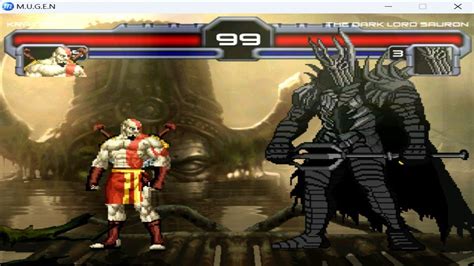 Kratos Vs The Dark Lord Sauron FINAL BOSS FIGHT God Of War Mugen Epic