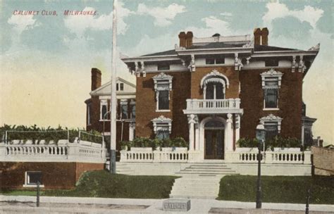 Calumet Club Postcard Wisconsin Historical Society