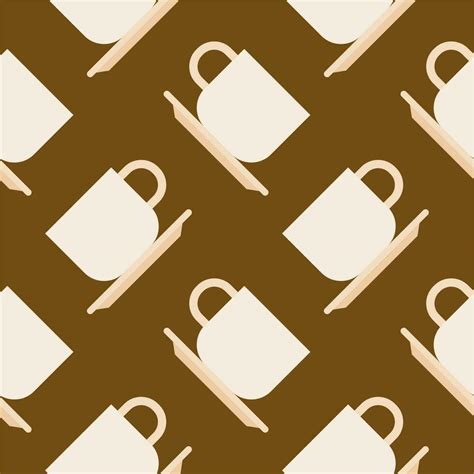 A Cup Of Coffee Seamless Pattern Vector Illustration 23504992 Vector