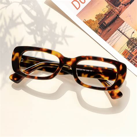 Elmarie Rectangle Tortoise Eyeglasses Vooglam