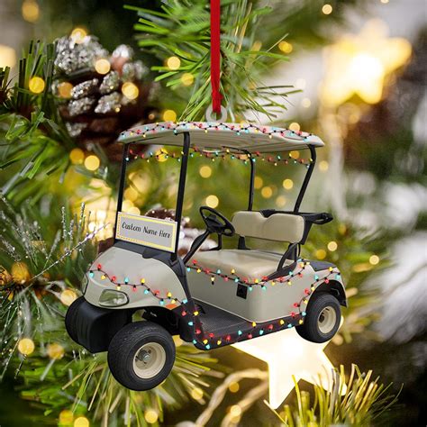 Personalized Golf Cart Ornament Custom Name Ornament Golf